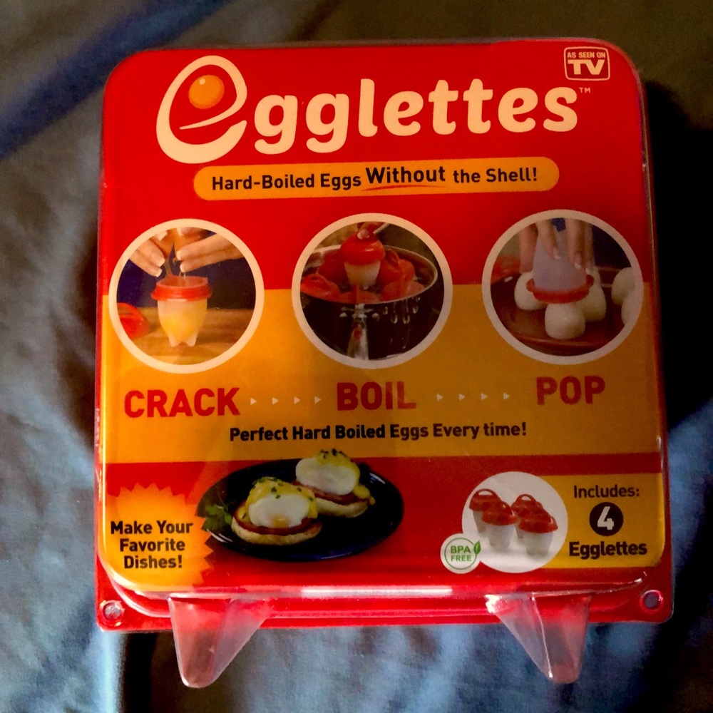Egglettes (4) in pkg—very EASY! Crack, boil, POP!